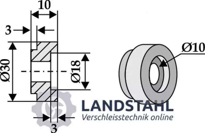 Buchse für Strohhäcksler-Messer